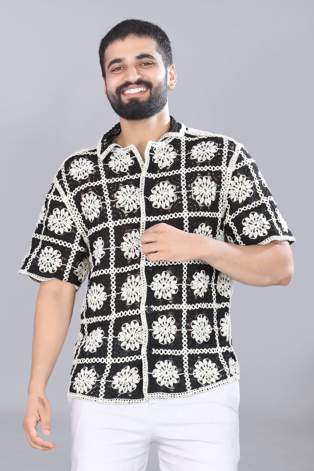 Flower Box Crotchet Shirt