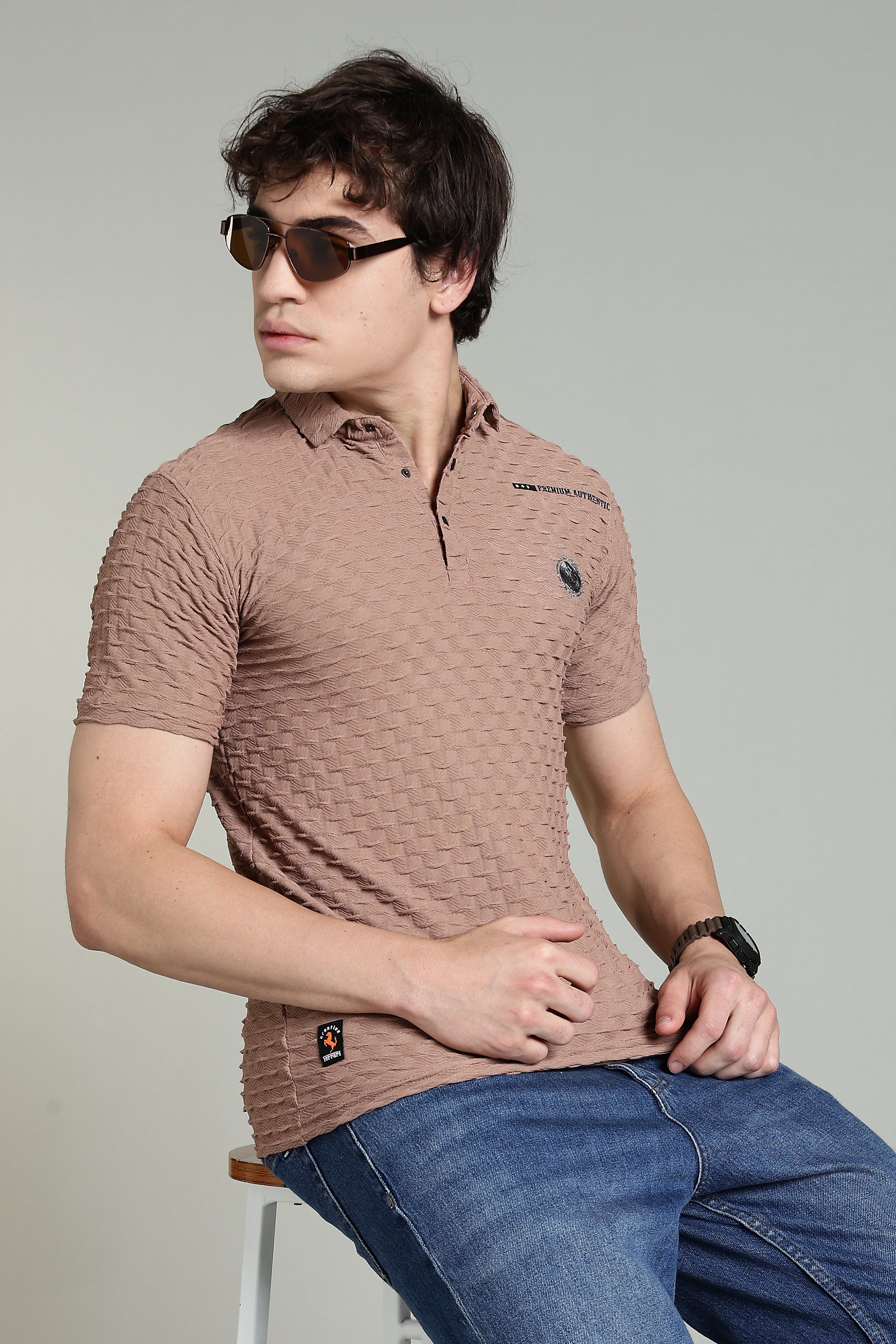 Premium Textured Polo T-Shirt