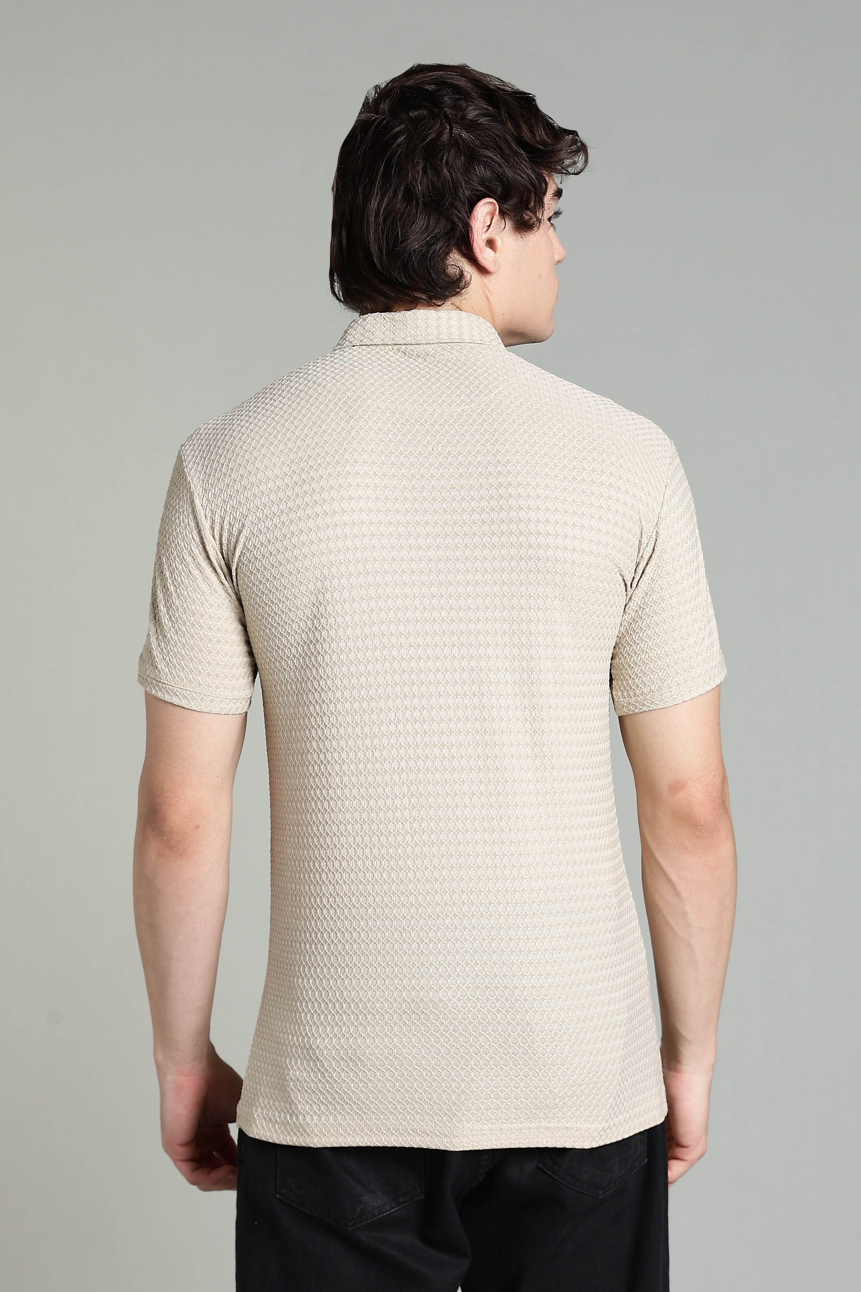 Classic Textured Polo T-Shirt