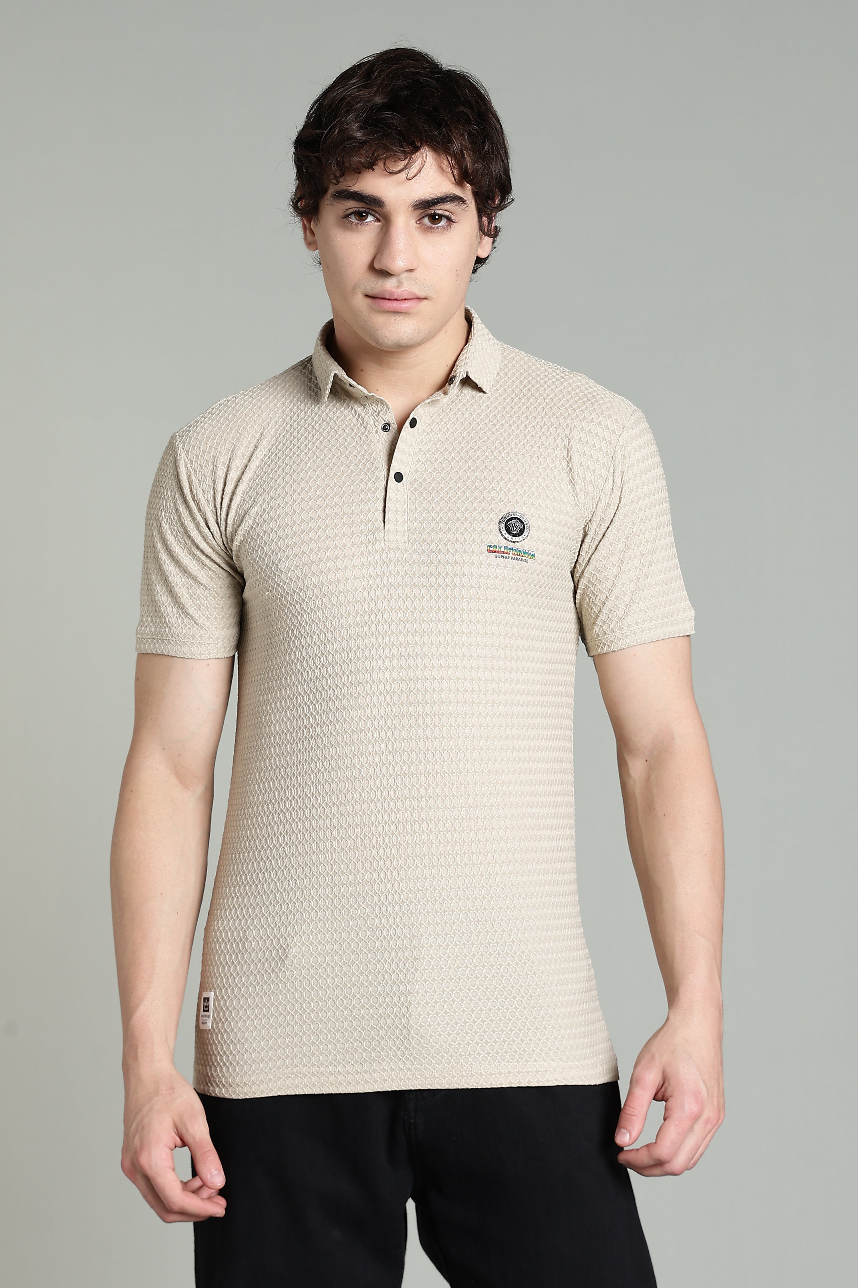 Classic Textured Polo T-Shirt