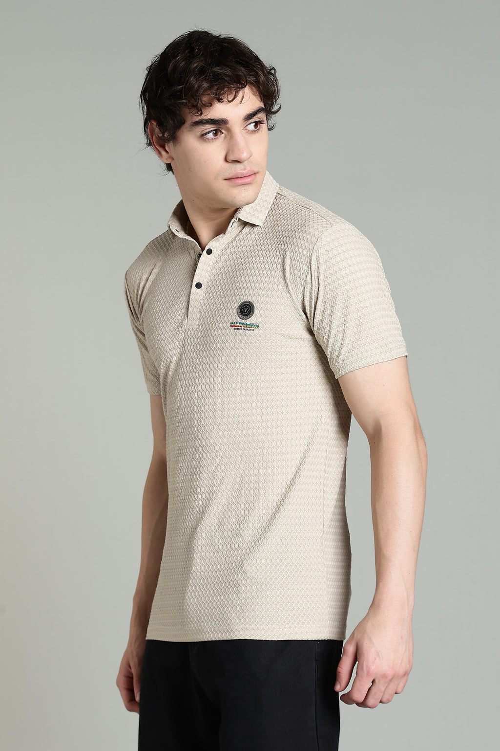 Classic Textured Polo T-Shirt