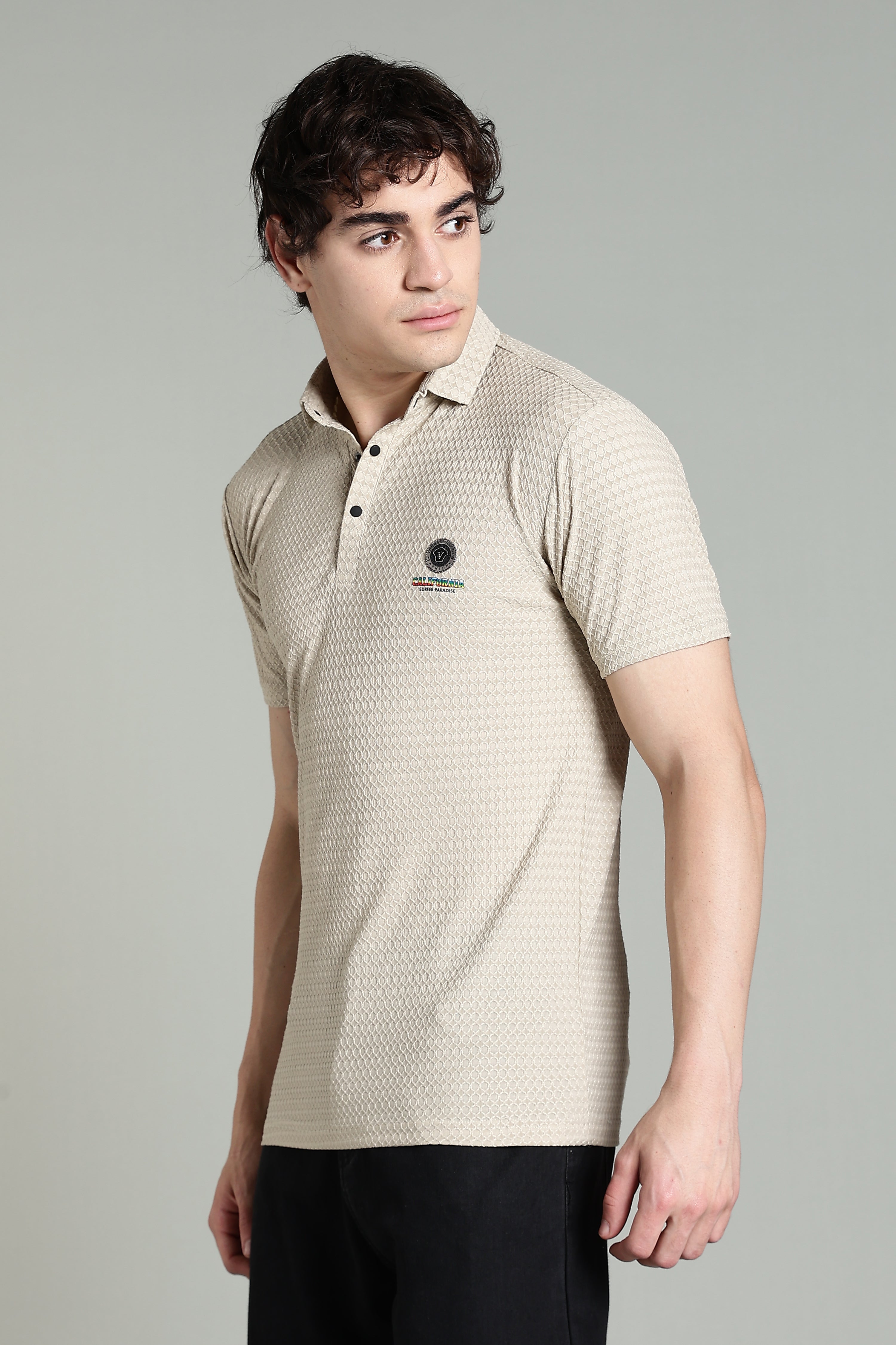 Classic Textured Polo T-Shirt