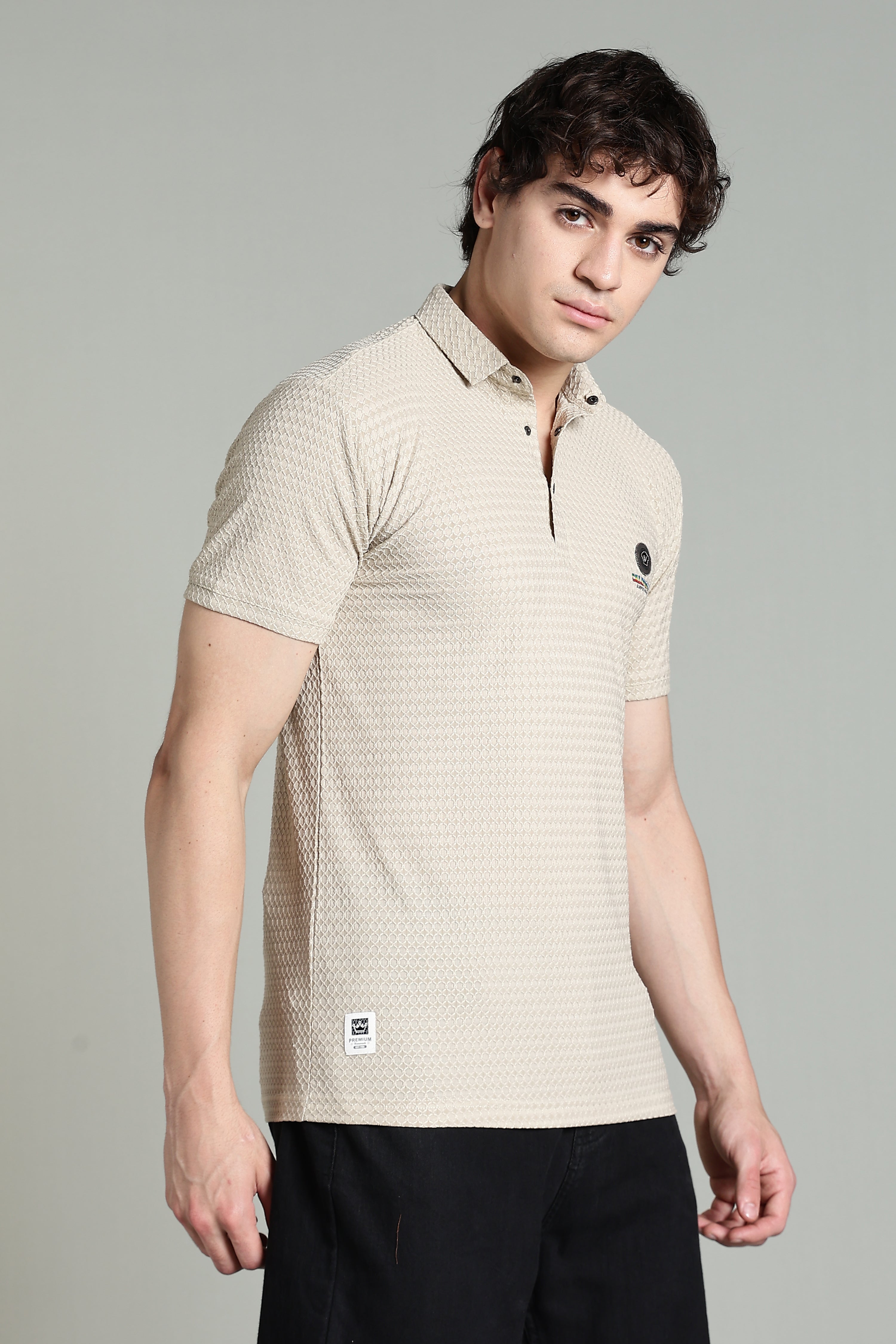 Classic Textured Polo T-Shirt