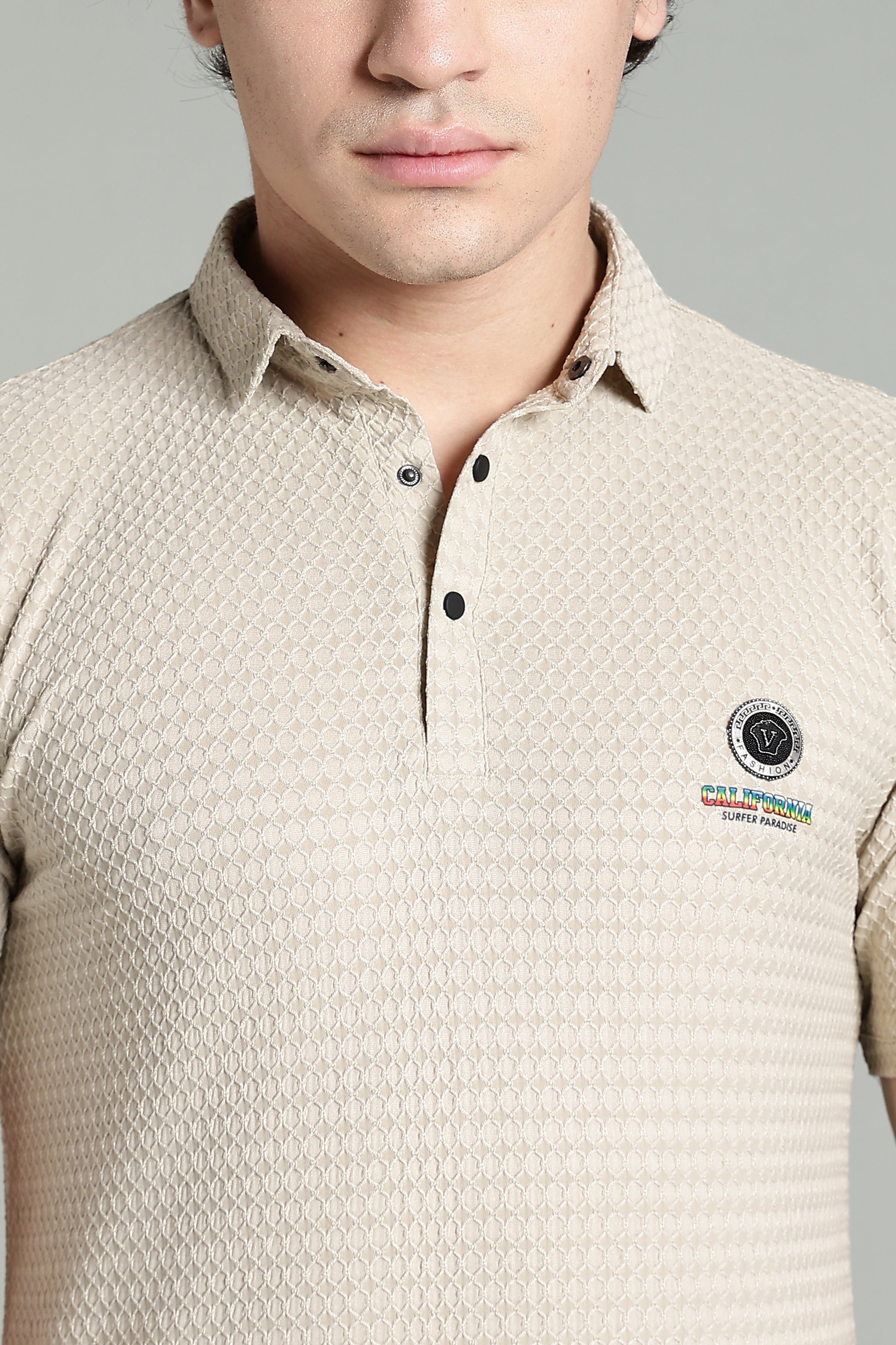 Classic Textured Polo T-Shirt