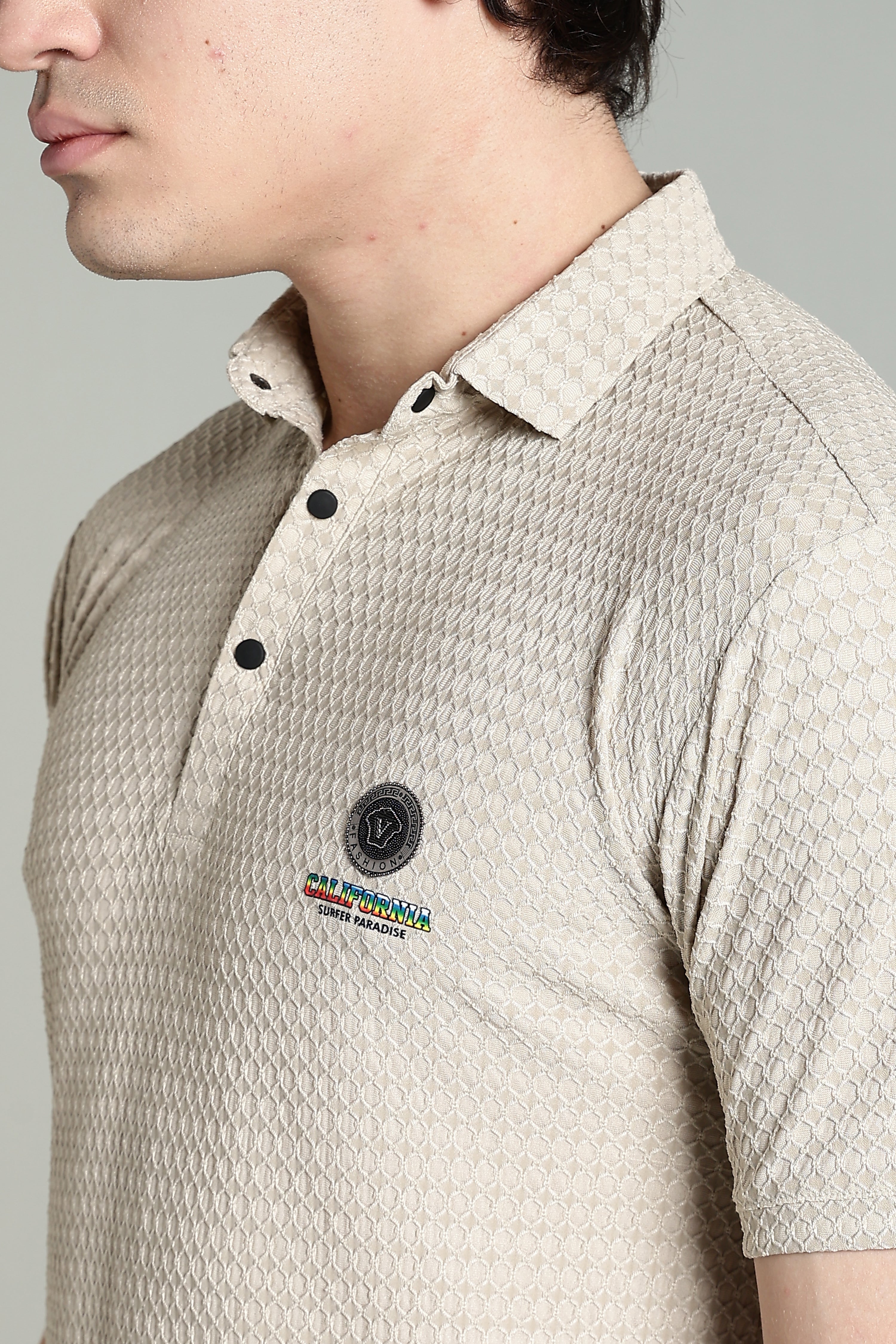 Classic Textured Polo T-Shirt