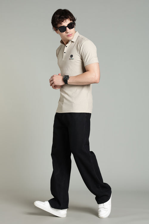 Classic Textured Polo T-Shirt