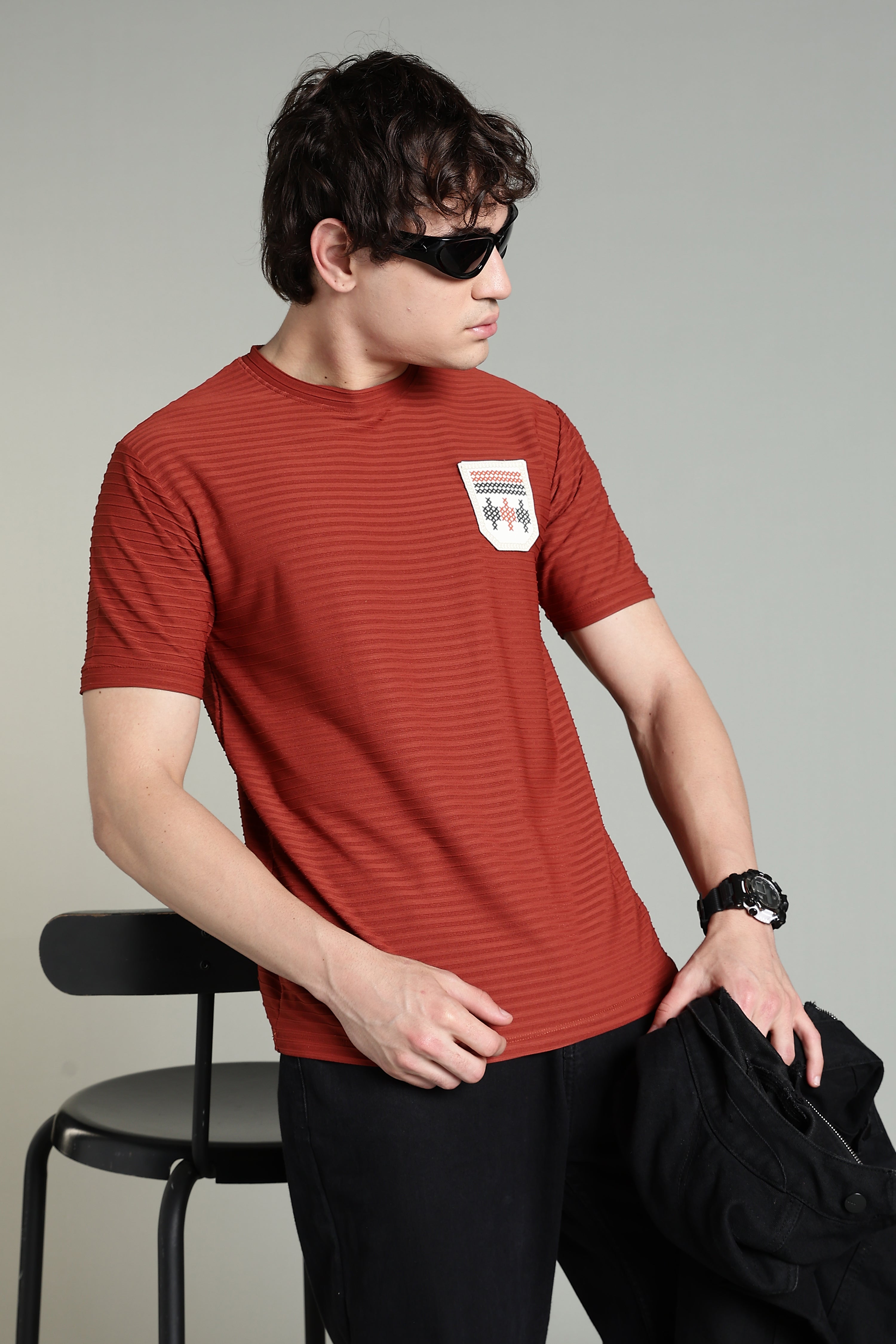 Textured Rust T-Shirt