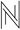 Black letter 'N' on a white grid background